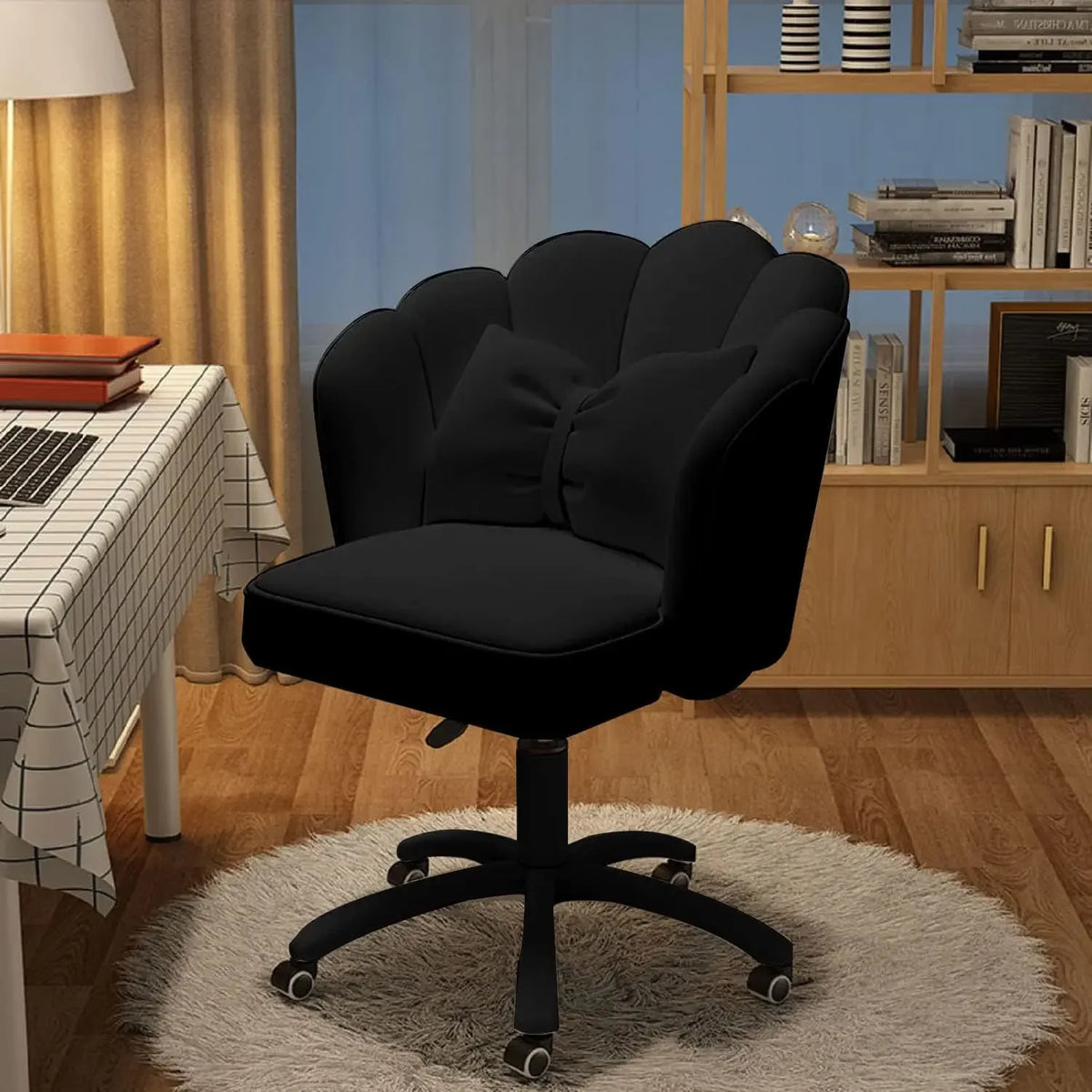 Lovely Petal Desk Chair Office Chair, Modern Fabric Butterfly Chair, Height Adjustable Chair, Makeup Desk Chair, Computer Chair