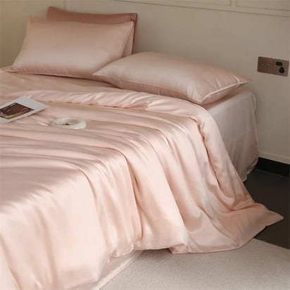 Mulberry Silk Bedding Set Luxury Natural 100% Silk Duvet Cover Set Bed Sheet Pillowcase Single Double Bedsheet King Queen Size