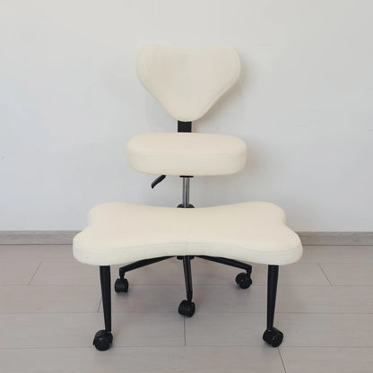 Cross Legged Chair - Meditation Chair With Wheels  ADHD Chair Height Adjustable Seat  Adjustable Footstool