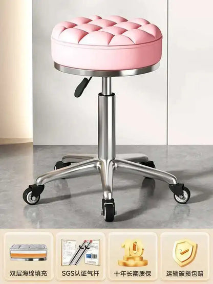 Beauty Chair Specifically Designed for Beauty Salon Adjustable Rotating Pulley Hair Salon Round Stool Tabouret A Roulette 원형의자