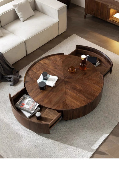 Nordic Solid Wood Coffee Table Modern Simple Originality Round Coffee Table Sofa Side Living Room Home Furniture Salontafel FYCT