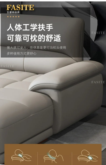 Premium Simple and modern combination imported concubine sofa size apartment living room first layer cowhide leather art sofa