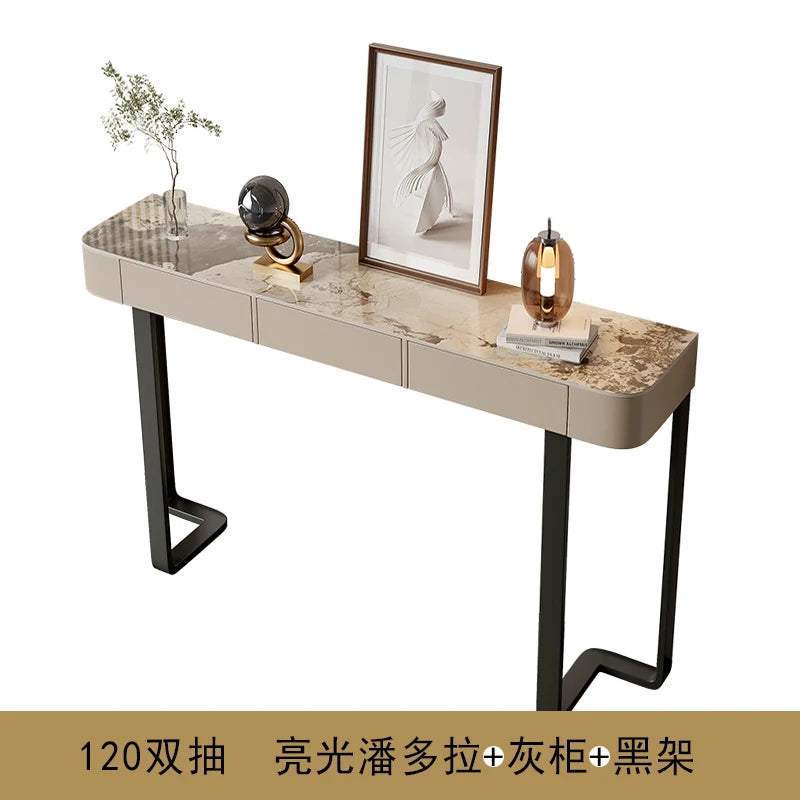 Italian Luxury Console Table With Storage Thin Living Room Entrance Console Table Rectangle Glam Woonkamer Tafel Furniture