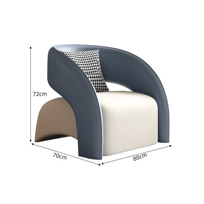 Italian light luxury leather sofa combination modern simple living room reception negotiation table and chair combination