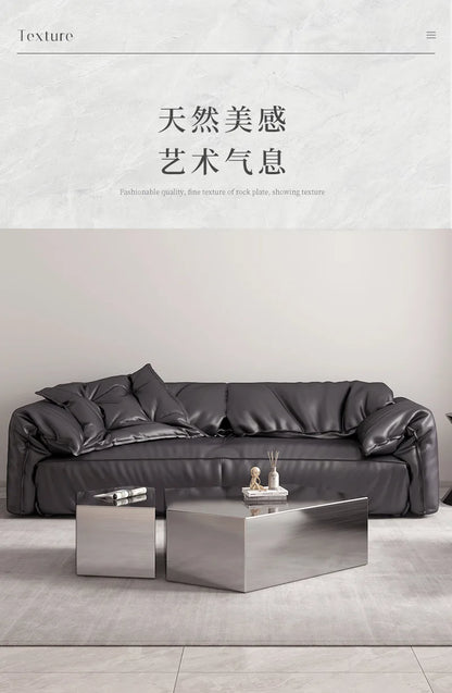 Stainless Steel Coffee Table Light Luxury Modern Simple Coffee Table Fashionable Creative Living Room Furniture Quemo YS40CC