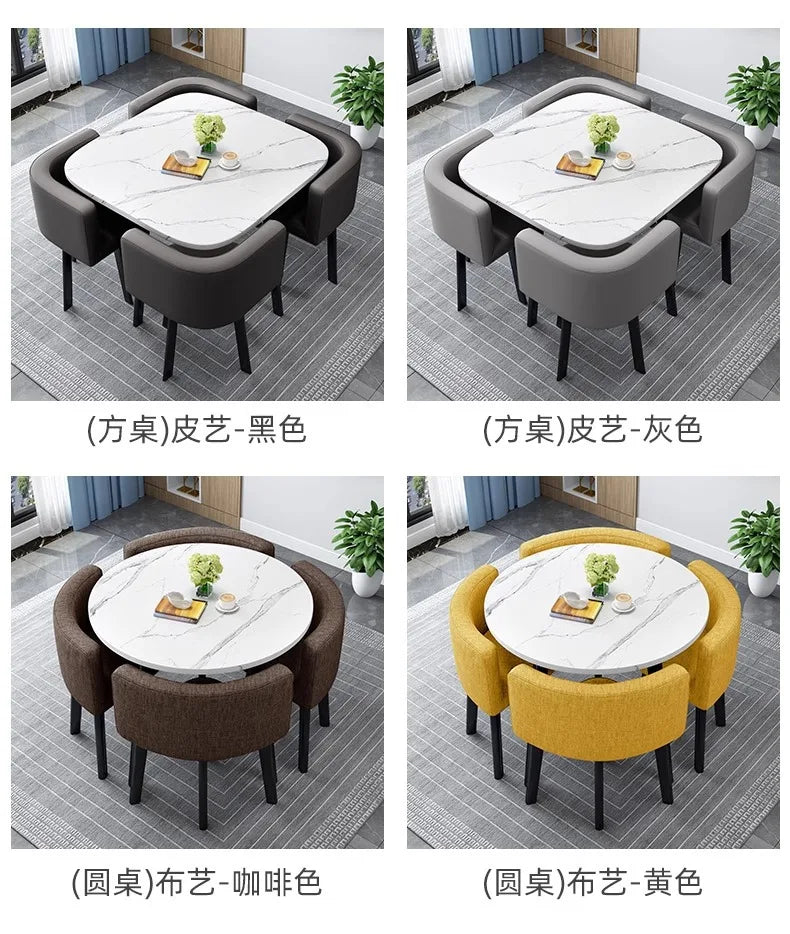 Simple square negotiation table and chair combination store, shop