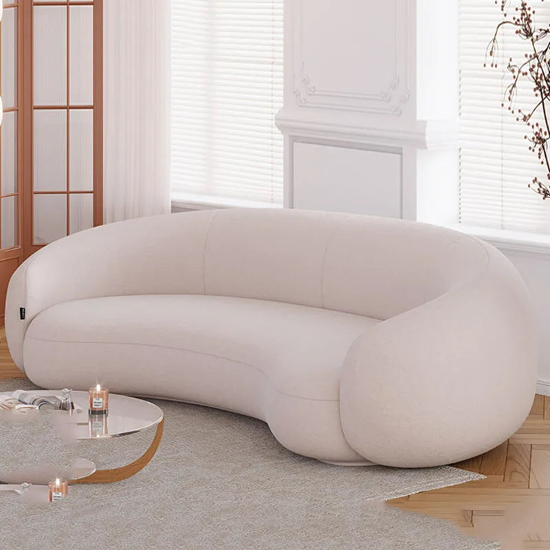 Curved Armchair Living Room Sofas White Designer Modern Minimalist Living Room Sofas Lazy Floor Muebles Lounge Suite Furniture