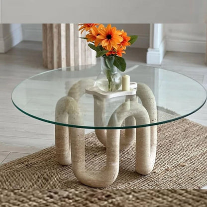 Minimalist Unique Coffee Table Transparent Aesthetic Round Nordic Coffee Table Living Room Decoration Meubles Home Furniture