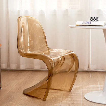 Acrylic Ghost Chair Modern Minimalist Transparent Dining Chair Designer Vanity Stool Kitchen Seating Clear Plastic Chaise Chair