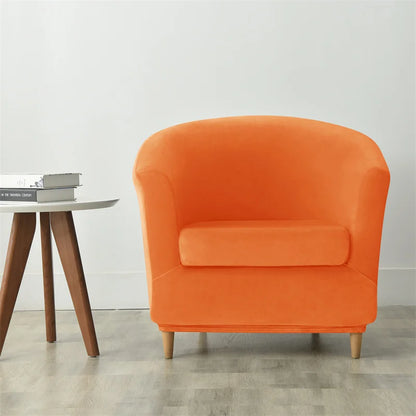 Velvet Tub Cover Chair Jacquard Single Seat Sofa Slipcover 1 Seate Living Room  Furniture Couch Washable Club Armchair Cover