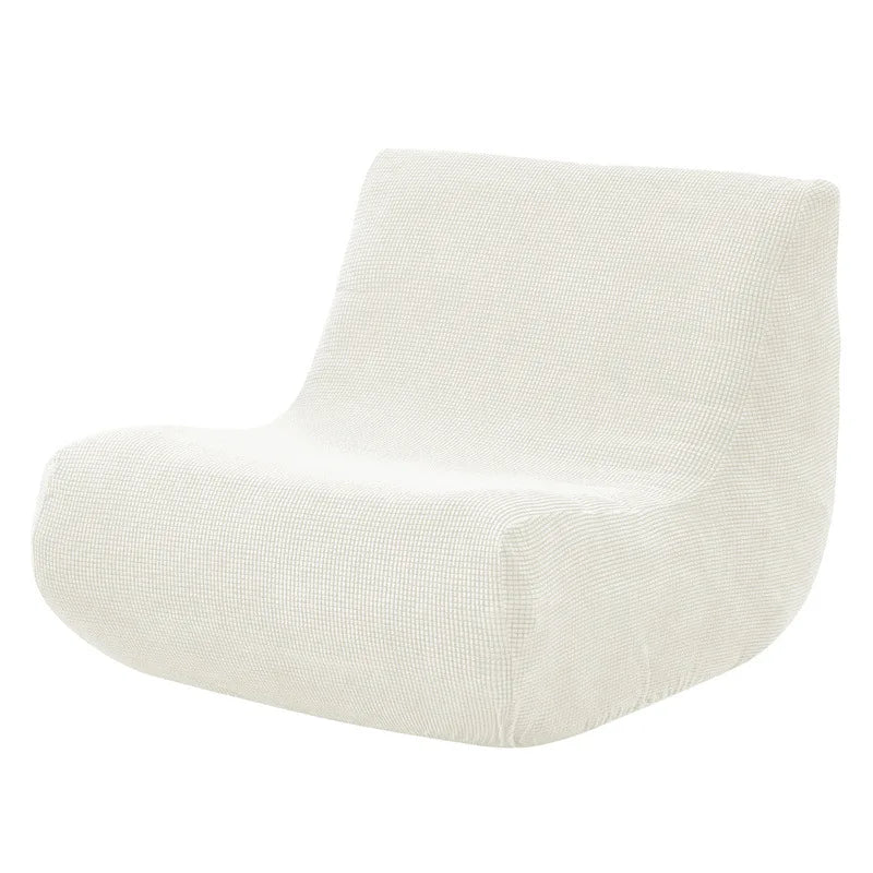 1pc Stretch Lazy Armless Sofa Cover Jacquard Armless Single Sofa Chair Protector for Fireside Chair Adult Bean Bag Chairs Covers