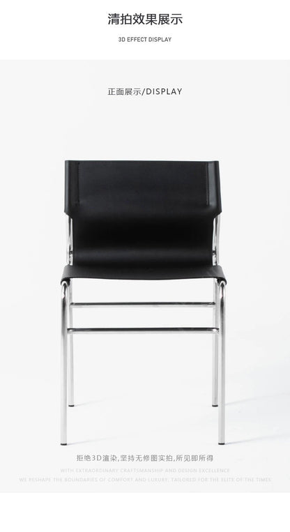 Italian Stainless Steel Backrest Simple Saddle Chair Bauhaus Design Dining Chair Chair Wholesale Available Home Furniture