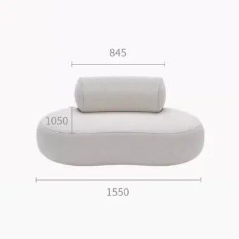 TTTTC – canapé en tissu incurvé, nouvelle zone d'assise, réception, petit appartement de forme spéciale, salon français, anti-rayures pour chat