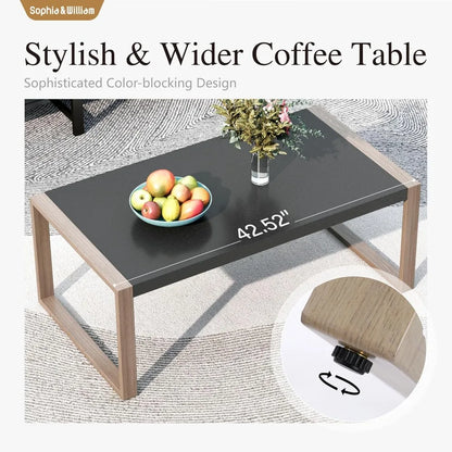 Modern Patio Furniture Set Outdoor Conversation Set 6pcs Heavy Duty with Soft Cotton-Filled Textilene Fabric fo