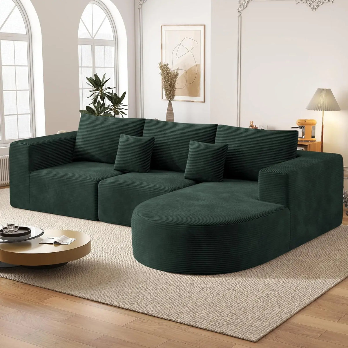 Modular Sectional Sofa L-Shape Deep Seat Comfy Living Room Bedroom No Assembly 1PCS,Customized