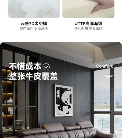 Floor Designer Living Room Sofas Couch Leather Nordic Minimalist Sofas Relaxing Room Decor Sillon Cama Lounge Suite Furniture