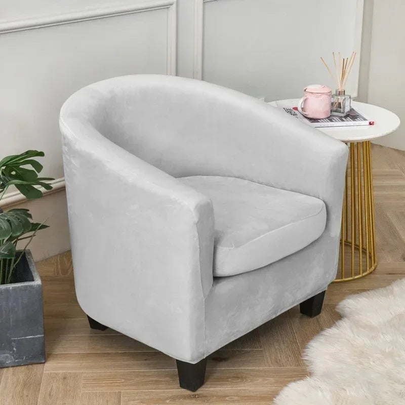 Velvet Arc Seat Sofa Cover Elastic Club Armchairs Covers Living Room Single Seat Tub Couch Slipcovers With Seat Cushion Covers
