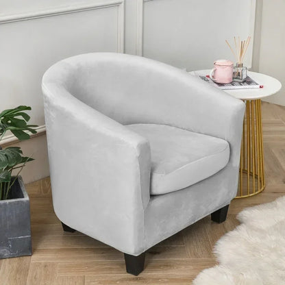 Velvet Arc Seat Sofa Cover Elastic Club Armchairs Covers Living Room Single Seat Tub Couch Slipcovers With Seat Cushion Covers