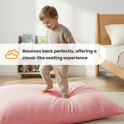 Kids Bean Bag Bed Foldable Compression Lounger Sofa Bed with Soft Removable & Washable Cover Foam-Filled Floor Lounger Chair