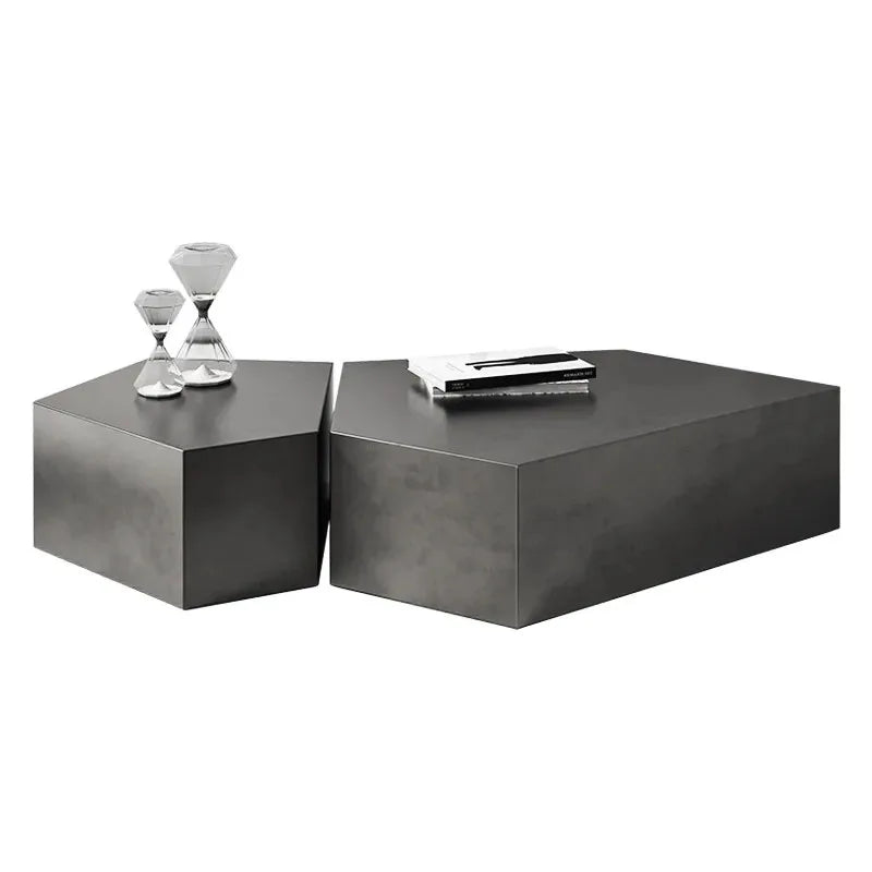 Nordic Stainless Steel Coffee Tables for Living Room Furniture Sofa Side Table Household Small Apartment Designer Coffee Table