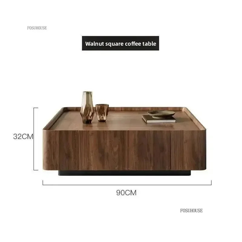 Nordic Solid Wood Coffee Tables Modern Coffee Tables for Living Room Furniture Design Sofa Side Tea Tables Organizer Drawers