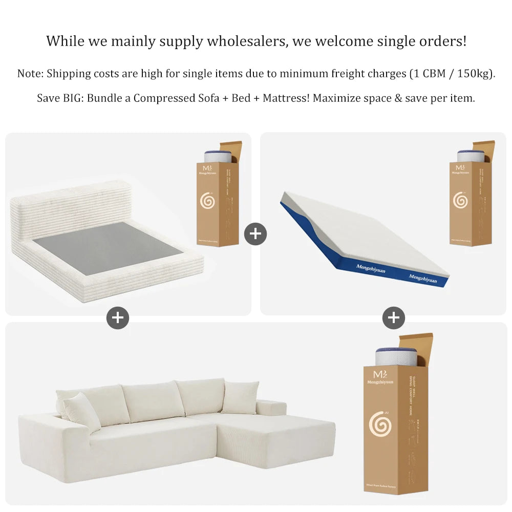 Foam Modular Vacuum Upholstery Reclining Chaise for Living Room Apartment Compact Fabric Sofa in Box Sponge Compressed Sofa Bed