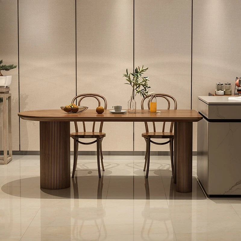 Modern simple household solid wood island dining table