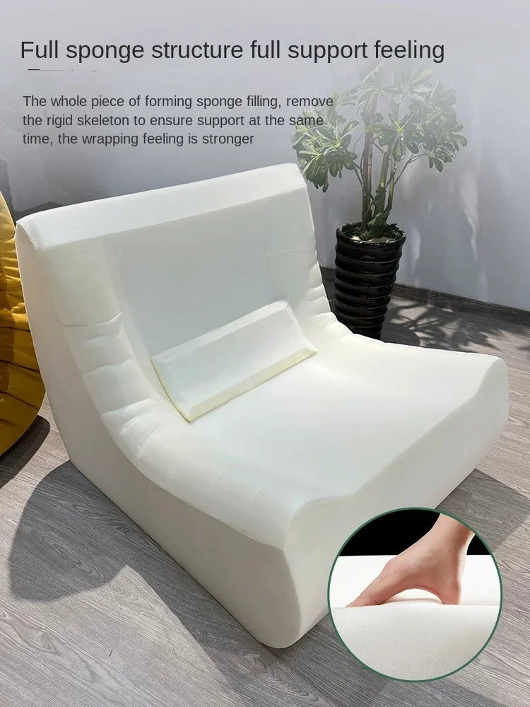 Caterpillar Togo Single Recliner Lazy Sofa Wabi-Sabi Style for Living Room Bedroom Balcony Leisure Reclining Sleep 78x103cm