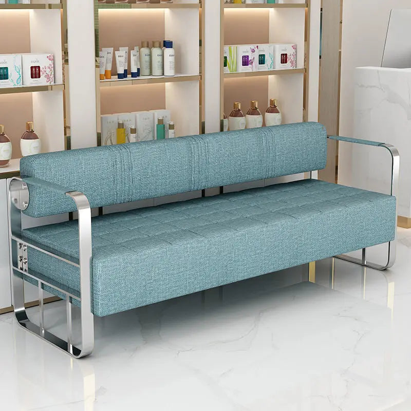 Furniture Barber Shop Sofa Waiting Salon Special Chair Hair Salon Rest Area Stainless Steel Sofa Chair