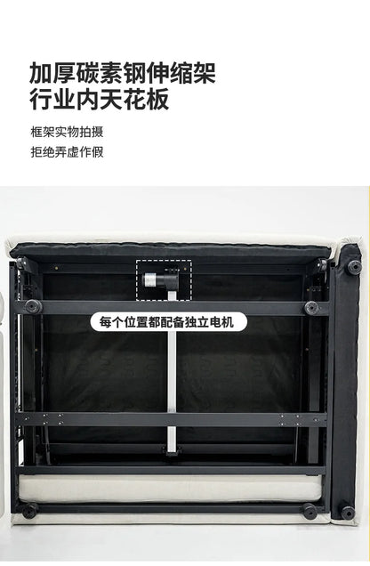 Cloud Electric Sofa Living Room Modern Simple Telescopic Fabric Lazy Multi-functional Sofa Bed Dual-purpose