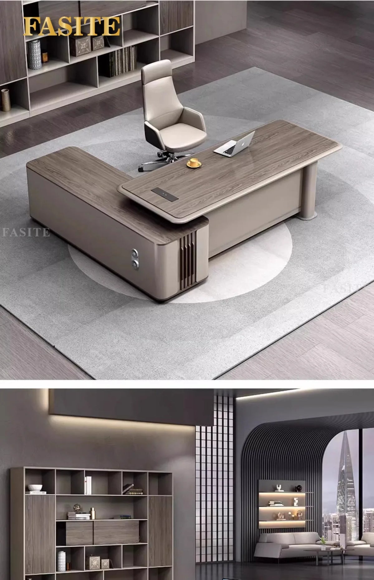 Boss table, desk, simple modern class desk, office table and chair combination