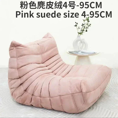 Cat Scratch Skin Sponge Caterpillar Sofa Lazy Velvet Small Apartment Living Room with Reclining Balcony Bedroom Single Sofa