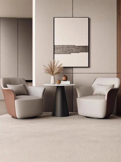 Modern simple negotiation table and chair combination Light luxury hotel reception leather sofa chair