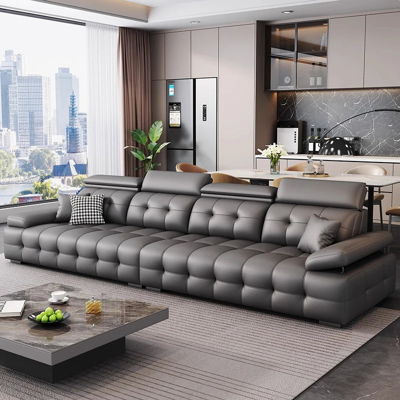 Modern Leather Living Room Sofas Couch Lazy Nordic Luxury Minimalist Living Room Sofas Lounge Designer Muebles Home Furniture