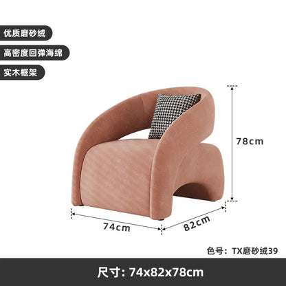 A  French cream wind single sofa chair Nordic living room lazy sofa small apartment single chair