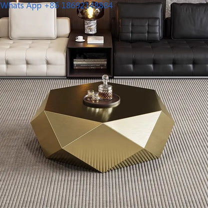 Italian Minimalist gold Diamond Coffee Table High-End Small Apartment Modern Simple Irregular Light Luxury Living Room