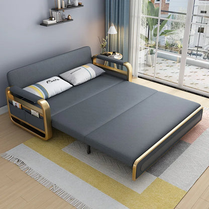 Dual-purpose simple multi-functional storage sofa bed retractable small apartment living room push-pull single double technology