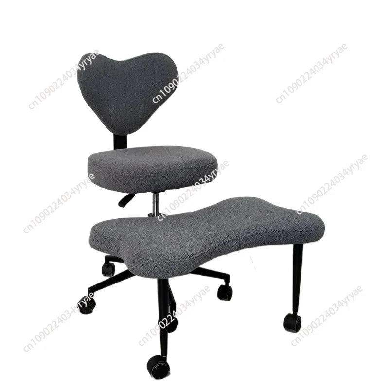 Cross Leg Chair - Meditation Chair with Wheels, ADHD Chair, Height Adjustable Seat, Adjustable Footstool
