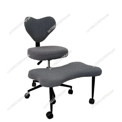 Cross Leg Chair - Meditation Chair with Wheels, ADHD Chair, Height Adjustable Seat, Adjustable Footstool