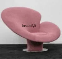 Modern designer special-shaped fiberglass, hotel light luxury art leisure petal single reclinerAA