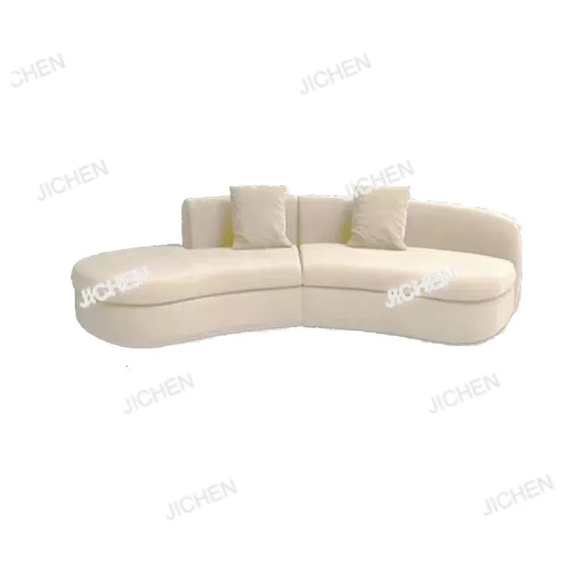 JC Semicircular Curved Special-shaped Sofa, Resting Area, Reception, Beauty Salon Office, Hotel Lobby, Sales Office,