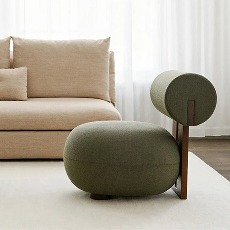 Nordic Design Casual Living Room Home Furniture Grey Wood Armchair Lobby Sofa Chair