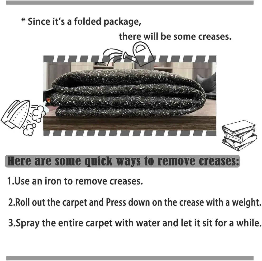 VIKAMA Nordic Minimalist Loop-Pile Rug - Stylish Living Room & Bedroom Carpet, Durable Stain-Resistant Floor Home Decor