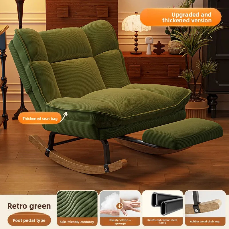 Rocking Reclining living room chairs comfortable exquisite modern minimalist Armchair soft backrest кресло home furniture