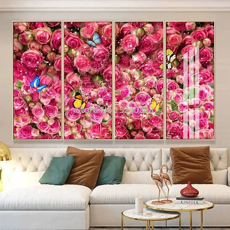 Custom 3D Photo Wallpaper Modern Beautiful Rose Garden Flowers Blooming TV Background Wall Home Décor Tapety Art Papel De Parede