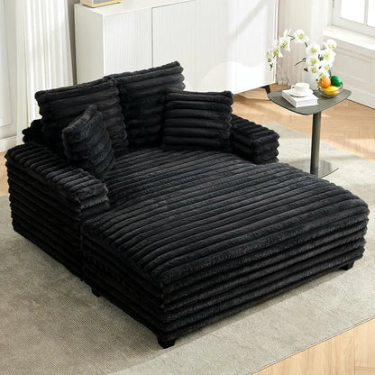 Nordic Sofabed Vacuum Compression Sofa Bed Modern Simple Lazy Sofa Bed  Thick Strip Velvet Large Sofa Bed Living Room Furniture