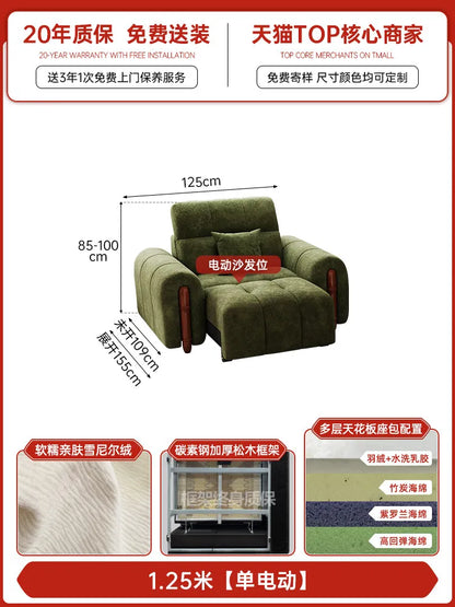 Extendeble Adults Electric Sofa Green Bed Loveseat Armchair Electric Sofas Floor Living Room Muebles Para El Hogar Furnitures