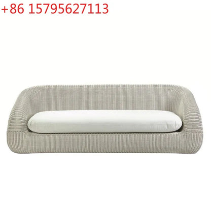 Outdoor courtyard rattan sofa rattan chair leisure sun room outdoor garden terrace round rattan sofa chair open-air furniture