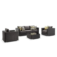 Outdoor Garden Chair Rattan Furniture Set Rope Furniture Set Outdoor Wicker Sofa / Garden Sofa Set