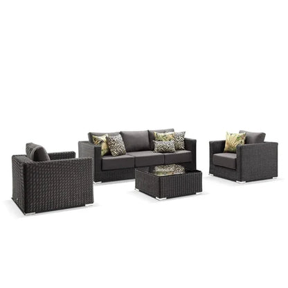 Outdoor Garden Chair Rattan Furniture Set Rope Furniture Set Outdoor Wicker Sofa / Garden Sofa Set